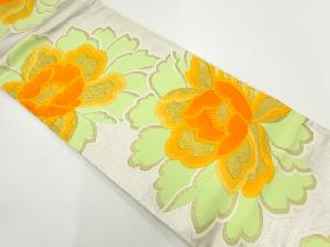 アンティーク　牡丹模様織出し袋帯（材料）